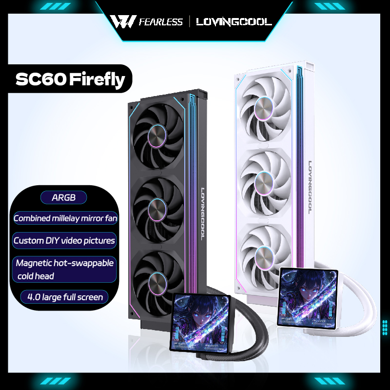 Pc Gaming Liquid - LOVINGCOO SC60 Firefly 360 CPU Flüssigkeitskühler